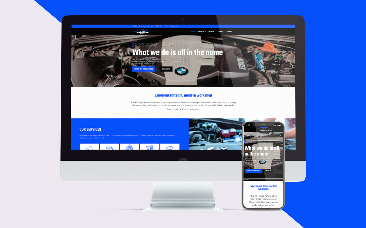 All Things Automotive website design by TGM Creative