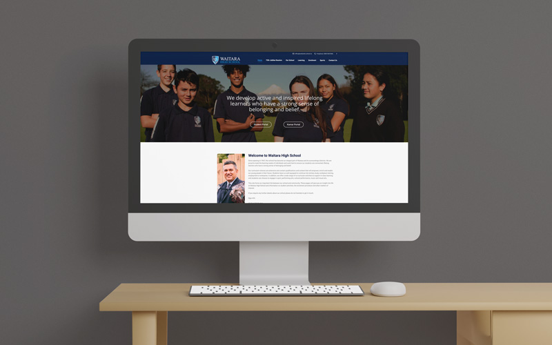 Waitara High School website design by TGM Creative